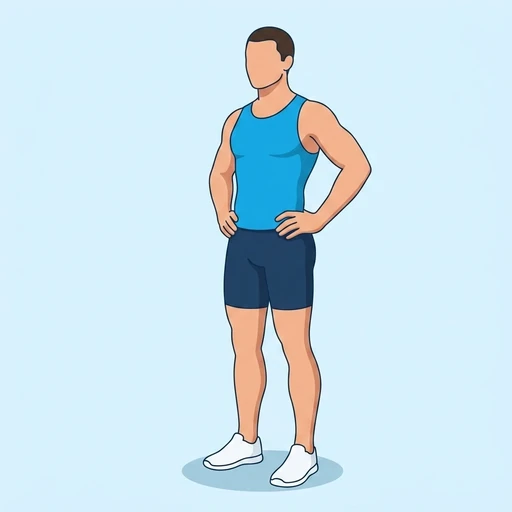 Walking Lunge — start position, flat illustration