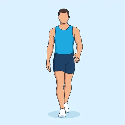 Walking, flat illustration