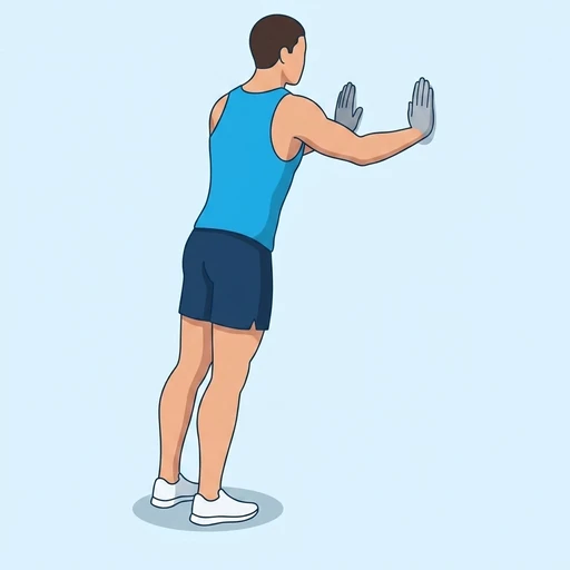 Wall Push Ups — start position, flat illustration