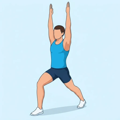 Warrior I, flat illustration