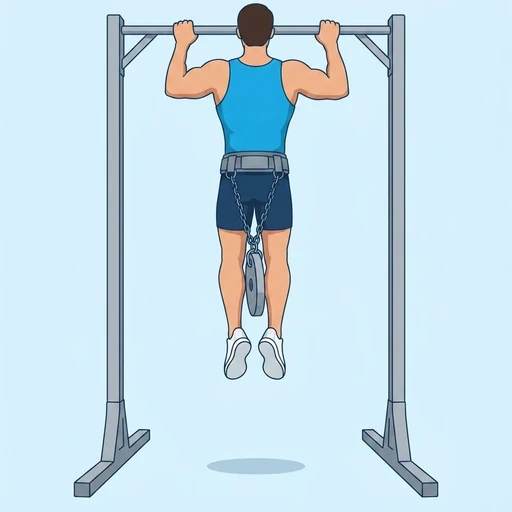 Weighted Pull-Up — peak position, flat illustration