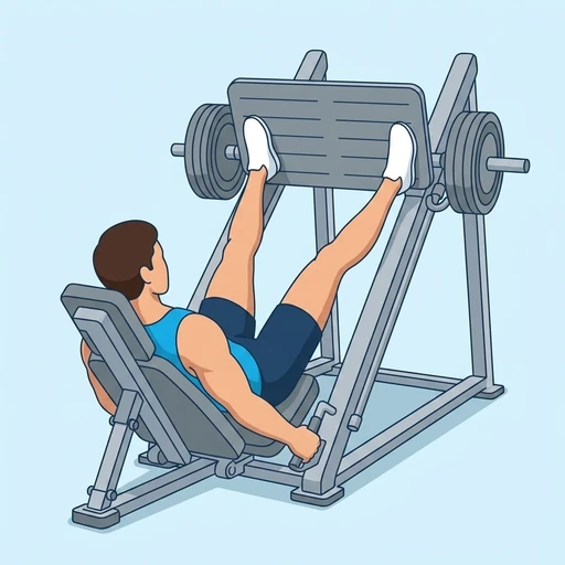 Wide-Stance Leg Press — start position, flat illustration