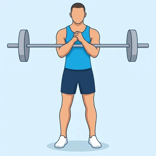 Zercher Squat — start position, flat illustration