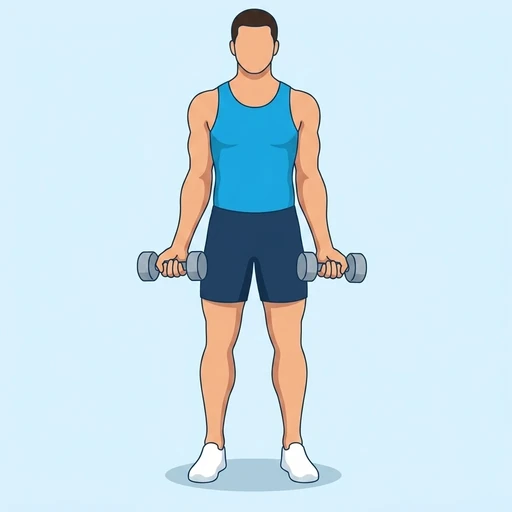 Zottman Curl — start position, flat illustration